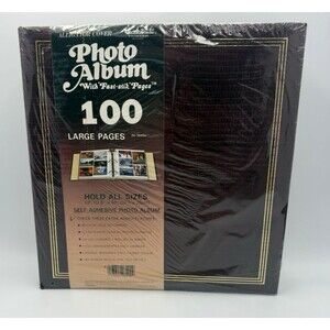 Vintage Pioneer Photo Album - Maroon Faux Leather - 100 Pages NIP